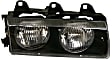 3-Piece Kit Driver and Passenger Side Halogen Headlight, With bulb(s), OE Replacement, Includes (2) Headlight and (1) Bumper Cover