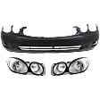 2005-2007 Buick LaCrosse - 3-Piece Kit Driver and Passenger Side Halogen Headlight, With bulb(s), OE Replacement, Includes (2) Headlight and (1) Bumper Cover