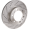 2004 Toyota 4Runner - 4-Piece Kit Front Brake Disc and Pad Kit, Cross-drilled and Slotted, 6 Lugs, Ceramic, 319mm  Disc,  Caliper Casting# 13WG, 4.7L 8Cyl, Pro-Line Series  Includes (2) Brake Disc and (1) Brake Pad Set