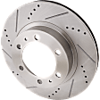 2004 Toyota 4Runner - 4-Piece Kit Front Brake Disc and Pad Kit, Cross-drilled and Slotted, 6 Lugs, Ceramic, 319mm  Disc,  Caliper Casting# 13WG, 4.7L 8Cyl, Pro-Line Series  Includes (2) Brake Disc and (1) Brake Pad Set