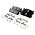 2-Wheel Set Front Brake Disc and Pad Kit, Cross-drilled and Slotted 5 Lugs 296 mm, Includes (1) Brake Pad Set and (2) Brake Disc