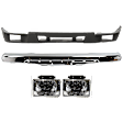 4-Piece Kit, Front Bumper, Chrome, Includes (1) Bumper, (1) Bumper Cover, and (2) Fog Light
