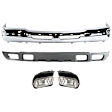 4-Piece Kit, Front Bumper, Chrome, Includes (1) Bumper, (2) Fog Light, and (1) Valance