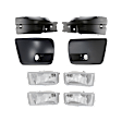 5-Piece Kit Driver and Passenger Side Halogen Fog Light, With bulb(s), Includes (1) Fog Light and (4) Bumper End