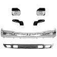 2005 Chevrolet Silverado 1500 - 6-Piece Kit Front Bumper, For Models Without Convenience Package, Chrome, Includes (1) Bumper, (2) Bumper Bracket, (2) Fog Light, and (1) Valance