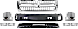 2008 Chevrolet Silverado 2500 HD - 7-Piece Kit Grille, Chrome Shell with Textured Black Insert,  Includes (1) Bumper, (2) Bumper End, (2) Fog Light, (1) Grille Assembly, and (1) Valance