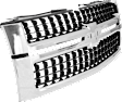 2008 Chevrolet Silverado 2500 HD - 7-Piece Kit Grille, Chrome Shell with Textured Black Insert,  Includes (1) Bumper, (2) Bumper End, (2) Fog Light, (1) Grille Assembly, and (1) Valance
