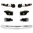 2008 Chevrolet Silverado 2500 HD - 7-Piece Kit Front Bumper, Chrome, Includes (1) Bumper, (4) Bumper Bracket, and (2) Bumper End