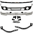 5-Piece Kit, Front Bumper, Chrome, Includes (1) Bumper, (2) Bumper Bracket, (1) Bumper Cover, and (1) Valance