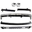 6-Piece Kit Front, Driver and Passenger Side Bumper Chrome, Includes (1) Fog Light, (3) Bumper Trim, (1) Bumper and (1) Valance