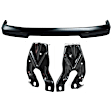 2000 Nissan Frontier SE - 3-Piece Kit Front, Driver and Passenger Side Bumper, Painted Black,  Includes (1) Bumper and (2) Bumper Bracket