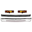 1991-1993 Chevrolet S10 - 4-Piece Kit, Front Bumper, Chrome, Includes (1) Bumper, (1) Bumper Trim, and (2) Turn Signal Light