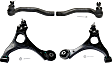 4-Piece Kit Front, Driver and Passenger Side, Lower Control Arm Kit, Includes (2) Control Arm and (2) Tie Rod End