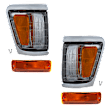 1993 Toyota Pickup - 4-Piece Kit Driver and Passenger Side Halogen Corner Light, With bulb(s), 4WD,  Includes (2) Corner Light and (2) Turn Signal Light