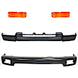 4-Piece Kit, Front, Driver and Passenger Side Bumper, Sport Utility, Painted Black, Includes (1) Bumper, (2) Turn Signal Light, and (1) Valance