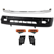 6-Piece Kit Front, Driver or Passenger Side Bumper Trim, Chrome, Includes (2) Turn Signal Light, (2) Bumper Bracket, (1) Valance and (1) Bumper Trim