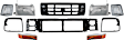 1995 Ford F-150 - 9-Piece Kit Grille, Painted Black,  Includes (1) Corner Light, (1) Grille Assembly, (1) Header Panel, (2) Headlight, (2) Headlight Door, and (2) Turn Signal Light