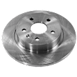 4-Wheel Set Front and Rear Brake Disc and Pad Kit, Plain Surface 5 Lugs Front-299.97 mm/Rear-267.97 mm Front-Semi-Metallic/Rear-Ceramic Pro-Line Series, Includes (4) Disc and (2) Pad Set