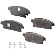4-Wheel Set Front and Rear Brake Disc and Pad Kit, Plain Surface 5 Lugs Front-299.97 mm/Rear-267.97 mm Front-Semi-Metallic/Rear-Ceramic Pro-Line Series, Includes (4) Disc and (2) Pad Set