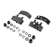 2-Wheel Set Front Brake Disc and Pad Kit, Plain Surface 5 Lugs 277.88 mm Semi-metallic Pro-Line Series, Includes (2) Brake Disc and (1) Brake Pad Set