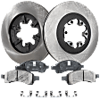 2-Wheel Set Front Brake Disc and Pad Kit, Plain Surface 6 Lugs 297.94 mm Ceramic Pro-Line Series, Includes (1) Brake Pad Set and (2) Brake Disc