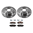 2-Wheel Set Rear Brake Disc and Pad Kit, Plain Surface 5 Lugs 292 mm Ceramic Pro-Line Series, Includes (1) Brake Pad Set and (2) Brake Disc