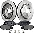 2013 Cadillac CTS - 2-Wheel Set Rear Brake Disc and Pad Kit, Natural Finish, Plain Surface, 5 Lugs, 339.09 mm, Ceramic, Heavy Duty Brakes (J55), FLEX, 3.6L 6Cyl, Pro-Line Series Includes (2) Brake Disc and (1) Brake Pad Set