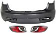 3-Piece Kit, Primed Bumper Cover, Sedan, Includes (1) Bumper Cover and (2) Tail Light
