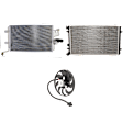 2004 Audi TT - 3-Piece Kit A/C Condenser, 1.8L 4Cyl,  Includes (1) A/C Condenser, (1) Cooling Fan Assembly, and (1) Radiator