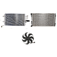 2001 Audi TT Quattro Base - 3-Piece Kit A/C Condenser, 1.8L 4Cyl,  Includes (1) A/C Condenser, (1) Cooling Fan Assembly, and (1) Radiator