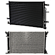 2-Piece Kit A/C Condenser, includes (1) A/C Condenser and (1) Radiator, 3.2L Eng., 6 Cyl.