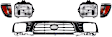1996 Toyota Tacoma - 5-Piece Kit Grille, Chrome Shell with Painted Black Insert, 4WD, Includes (2) Corner Light, (1) Grille Assembly, and (2) Headlight