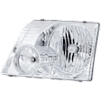 2002-2004 Ford Explorer - 5-Piece Kit Header Panel, Includes (2) Corner Light, (2) Headlight and (1) Header Panel