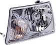 2003 Ford Ranger XLT - 6-Piece Kit Grille, Painted Black,  Includes (2) Corner Light, (1) Grille Assembly, (1) Header Panel, and (2) Headlight