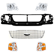 2004 Ford Explorer - 6-Piece Kit Header Panel, Sport Utility,  Includes (2) Corner Light, (1) Grille Assembly, (1) Header Panel, and (2) Headlight