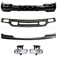 2002 GMC Sierra 2500 SL - 5-Piece Kit Front Bumper, Painted Black, Includes (1) Bumper, (1) Bumper Trim, (2) Fog Light, and (1) Valance