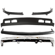 5-Piece Kit, Front Bumper, Chrome, Includes (1) Bumper, (3) Bumper Trim, and (1) Valance