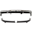 3-Piece Kit, Front Bumper, Chrome, Includes (1) Bumper and (2) Bumper Trim