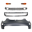 5-Piece Kit Front Primed Bumper Cover, Includes (1) Bumper Cover, (1) Bumper Grille, (2) Turn Signal Light, and (1) Valance