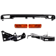 1989 Toyota Pickup - 5-Piece Kit Front Bumper, RWD, Painted Black, Includes (1) Bumper, (2) Bumper Bracket, and (2) Turn Signal Light