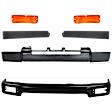 6-Piece Kit, Front Bumper, Sport Utility, Painted Black, Includes (1) Bumper, (2) Grille Assembly, (2) Turn Signal Light, and (1) Valance