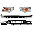 2002 Toyota 4Runner - 4-Piece Kit Front Bumper,  For Models Without Sport Package, Chrome, Sport Utility,  Includes (1) Bumper, (2) Turn Signal Light, and (1) Valance
