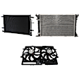 3-Piece Kit A/C Condenser, 3.2L, 6Cyl, Includes (1) A/C Condenser, (1) Cooling Fan Assembly and (1) Radiator