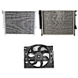 3-Piece Kit A/C Condenser, includes (1) A/C Condenser, (1) Cooling Fan Assembly and (1) Radiator, 2.5L Eng., 6 Cyl.