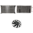 2012 Audi A5 Quattro Base - 3-Piece Kit A/C Condenser, 2.0L 4Cyl,  Includes (1) A/C Condenser, (1) Cooling Fan Assembly, and (1) Radiator