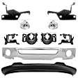 2007 Ford F-150 - 10-Piece Kit Front Bumper, Chrome,  Includes (1) Bumper, (4) Bumper Bracket, (2) Fog Light, (2) Fog Light Bracket, and (1) Valance