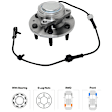 11-Piece Kit Steering Rack with Control Arms, Wheel Hubs, Tie Rod Ends, Ball Joints, and Sway Bar Links, Power, RWD