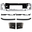 2005-2007 Nissan Armada - 7-Piece Kit, Front Bumper, Chrome, Includes (1) Bumper, (2) Bumper Bracket, (2) Bumper End, and (2) Bumper Trim