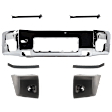 2014 Nissan Titan - 7-Piece Kit Front Bumper, Chrome, Includes (1) Bumper, (2) Bumper Bracket, (2) Bumper End, and (2) Bumper Trim