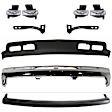 2002 Chevrolet Silverado 1500 - 6-Piece Kit Front Bumper, Chrome, Extended Cab Pickup, Includes (1) Bumper, (2) Bumper Bracket, (1) Bumper Trim, (2) Fog Light, and (1) Valance